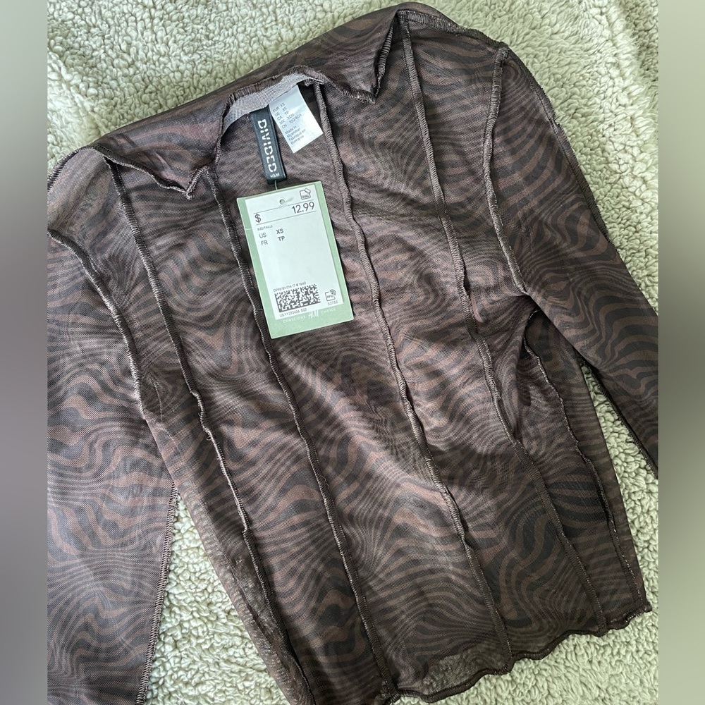 H&M Divided Mesh Panel Top